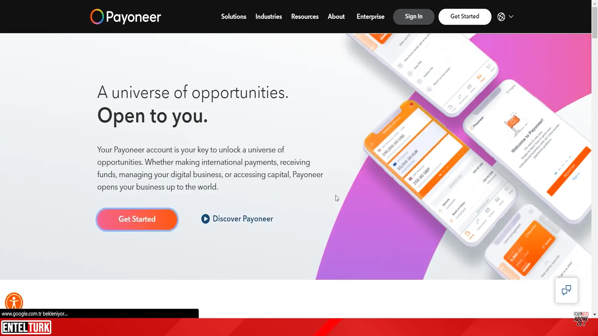 Payoneer Hesap Açma