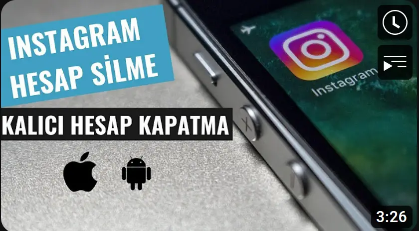 İnstagram hesap silme