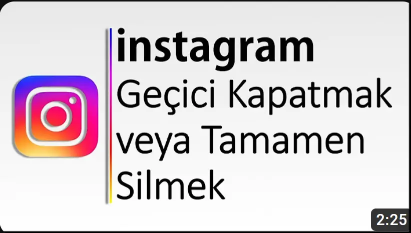 İnstagram Hesap Kapatma