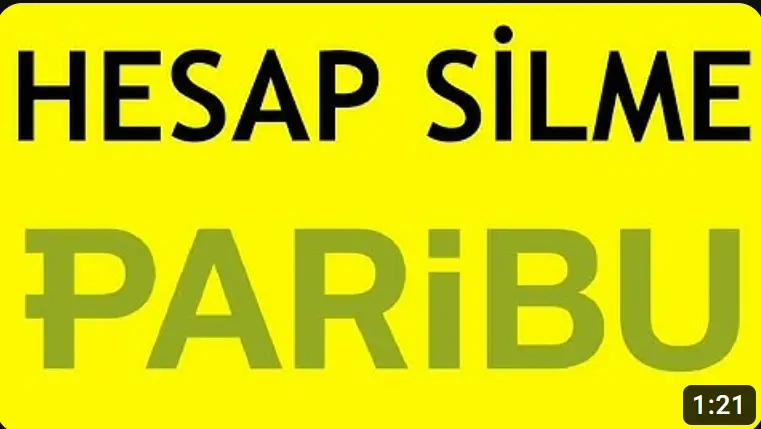 paribu hesap silme