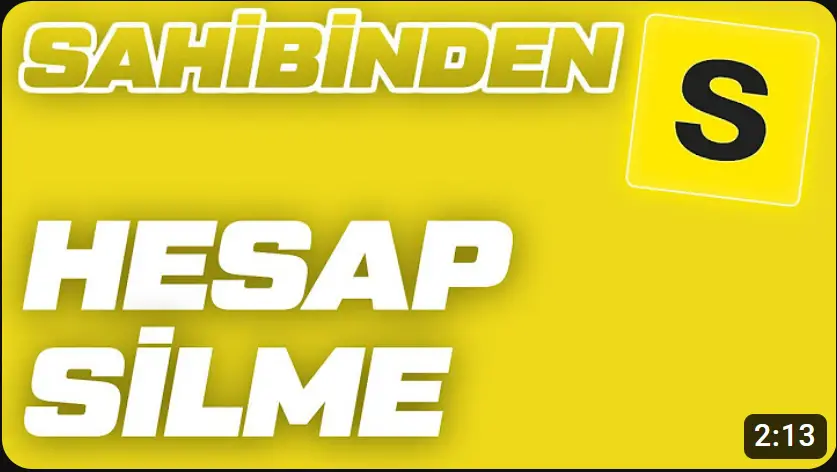 sahibinden hesap silme