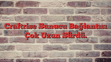 Craftrise Sunucu Bağlantısı Çok Uzun Sürdü.