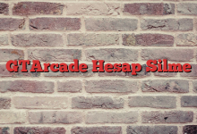 GTArcade Hesap Silme