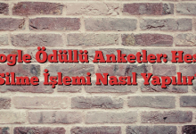 Google Ödüllü Anketler: Hesap Silme İşlemi Nasıl Yapılır?