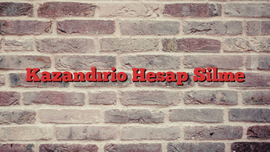 Kazandırio Hesap Silme