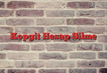 Kopgit Hesap Silme