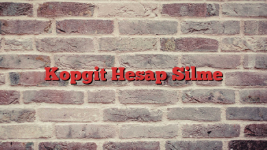 Kopgit Hesap Silme
