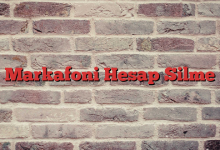 Markafoni Hesap Silme