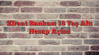 Ziraat Bankası 18 Yaş Altı Hesap Açma